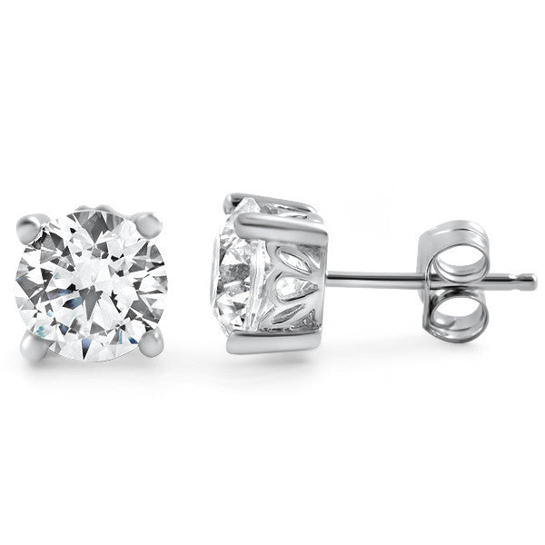 1.68 CTW Cubic Zirconia Studs Floral Setting