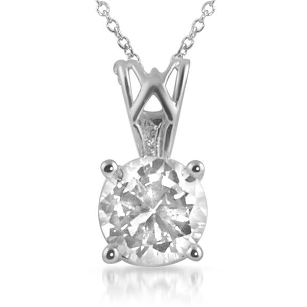 1.28 Carat Simulated Diamond Solitaire Necklace