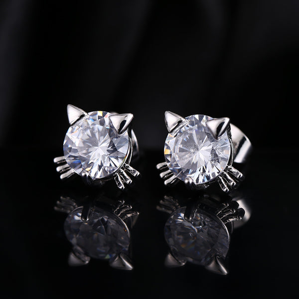 Diamond Cat Earrings